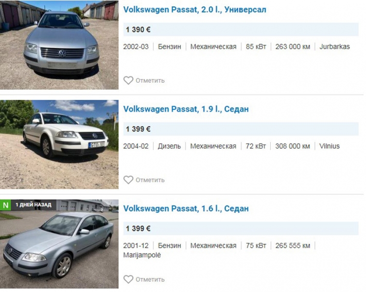Сколько стоят в Европе популярные у нас автомобили 