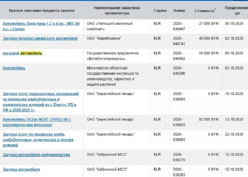 ​Тонировка, литые диски, кожаные сиденья и панорамная крыша. Какие автомобили фигурируют в госзакупках