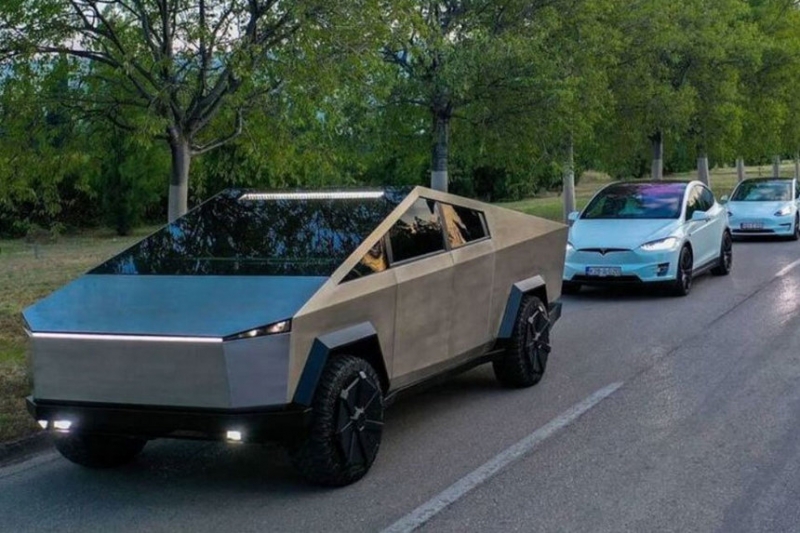 Фотофакт. Как выглядит реплика Tesla Cybertruck, построенная боснийскими энтузиастами