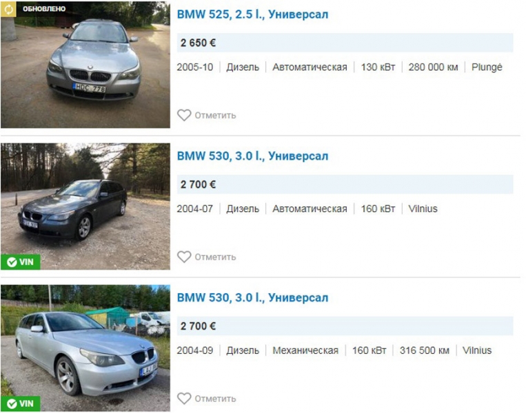 Сколько стоят в Европе популярные у нас автомобили 