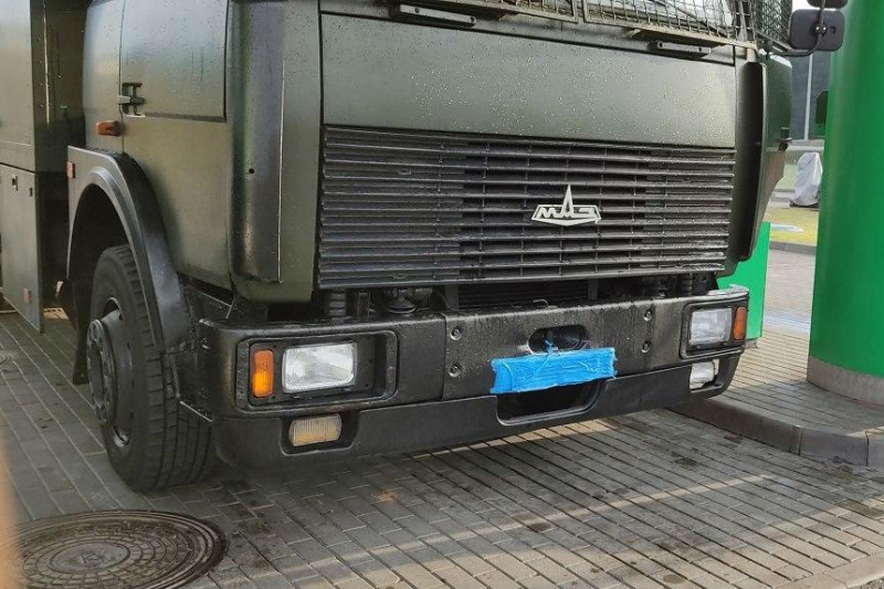 Автомобиль из колонны со скрытыми номерами попал в ДТП в Гродно