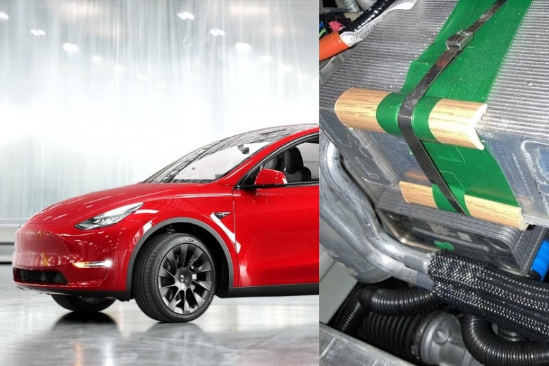 Шок владельцев Tesla Model Y - радиаторы на заводе крепят деревяшками из обычного строймаркета