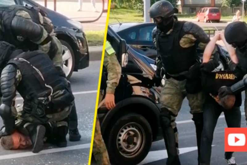 Коленом на шею: в Гродно брутально задержали водителя Fiat