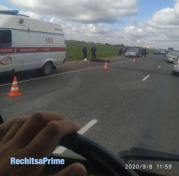 Под Речицей разбился насмерть мотоциклист