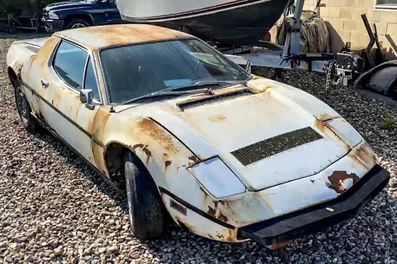 Уникальное купе Maserati Merak из 1970-х много лет ржавело на улице